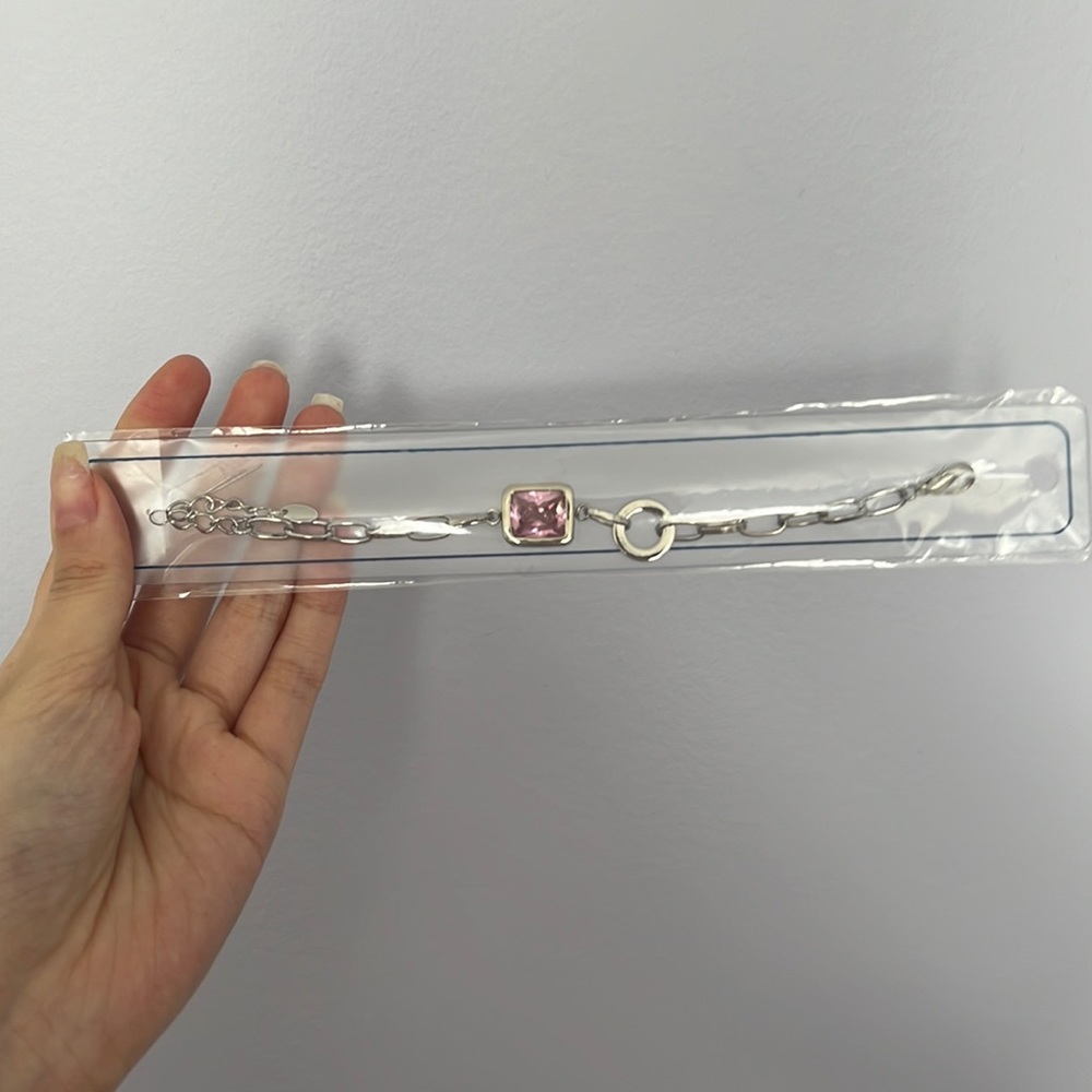Pink Silver Bracelet
